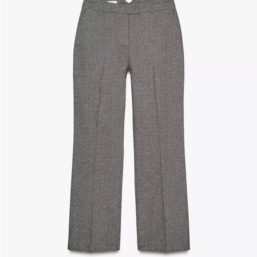 Zara Wool blended Gray Straight Leg Pants
